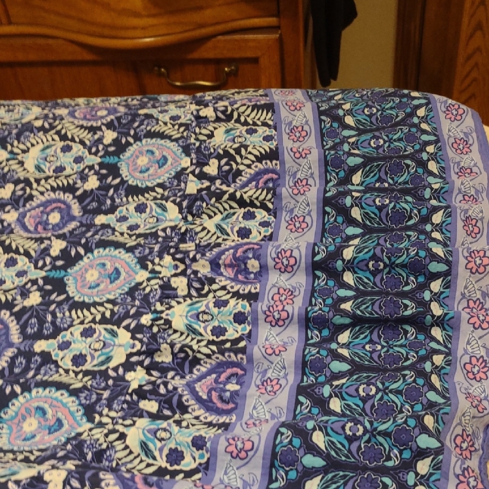 Talbots Blue and Purple Floral Maxi Dress - Picture 12 of 12